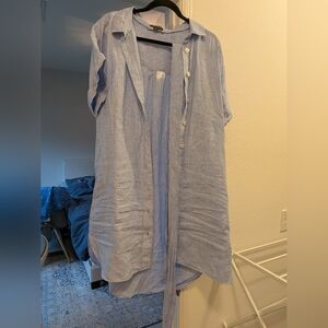 J Crew Capitaine Linen Shirtdress